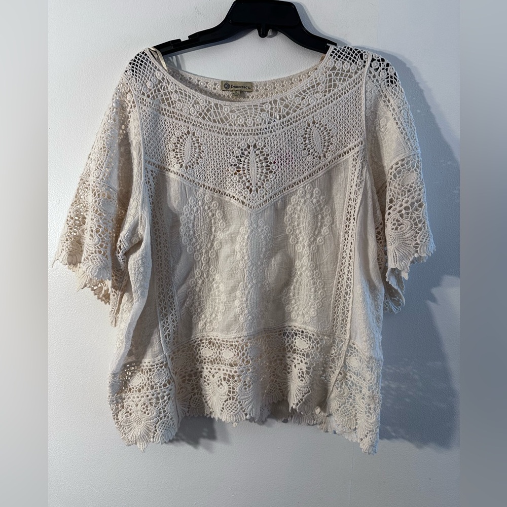 Democracy Cream Lace Blouse